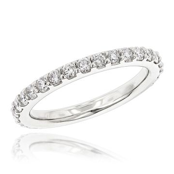 Women's Diamond Thin Stackable Wedding Ring | Platinum | 1ct