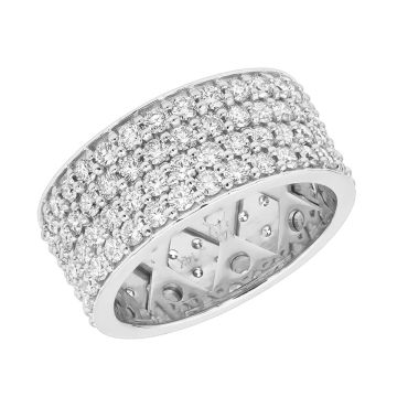 Men's and Women's 14K Gold Diamond Eternity Ring | Pave Set | 5.5ct