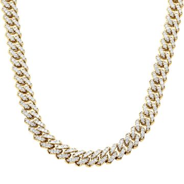 Men's Diamond Cuban Link Chain | Solid 14K Gold | 52.6ct