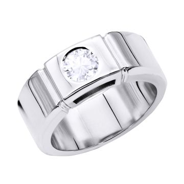 14K Gold Natural or Lab-Grown Diamond Ring for Men 0.8ct