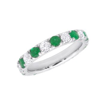 14K Gold Emerald Diamond Ring for Women | 2ct 