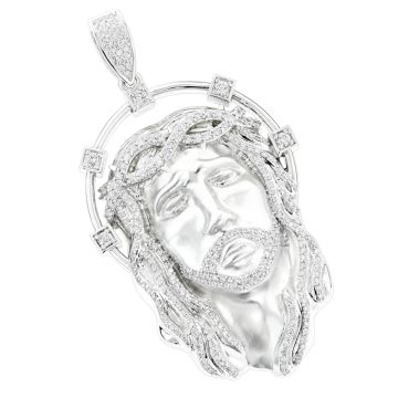 Men's 14K Gold Diamond Jesus Face Pendant | Hip Hop | 3.55ct