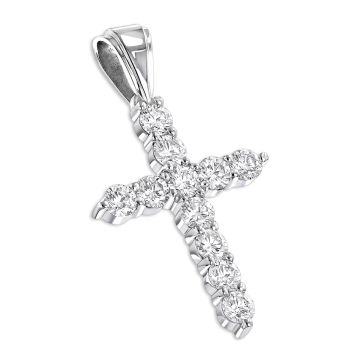 Men's and Women's Diamond Cross Pendant | 14K Gold | 3.3ct