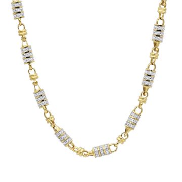 Men's Diamond Necklace | 14K Gold | 8ct