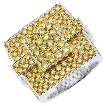 14K Gold Diamond Ring for Men 4ct