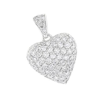 Women's Diamond Heart Pendant | 14K Gold | 2ct