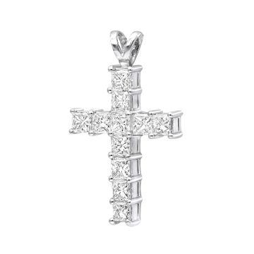 Men's and Women's Diamond Cross Pendant | 14K Gold | 2.2ct