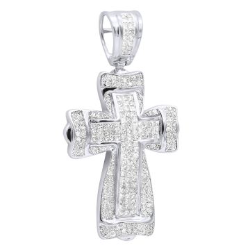 Men's and Women's Diamond Cross Pendant | 14K Gold | 2.28ct