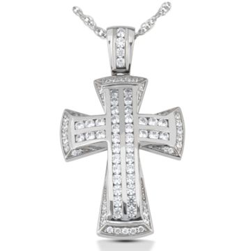 Men's and Women's Diamond Cross Pendant | 14K Gold | 1.11ct