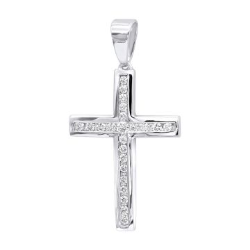 Men's and Women's Diamond Cross Pendant | 14K Gold | 1.36ct