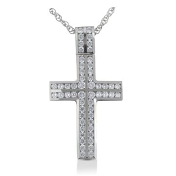 Men's and Women's Diamond Cross Pendant | 14K Gold | 2.7ct