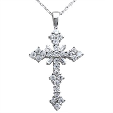 Men's and Women's Diamond Cross Pendant | 14K Gold | 1.81ct