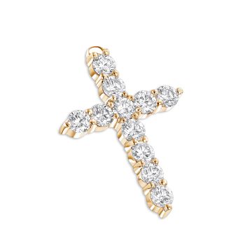 Men's and Women's Diamond Cross Pendant | 14K Gold | 3.3ct