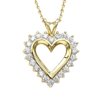 Women's Diamond Heart Pendant | 14K Gold | 1.76ct