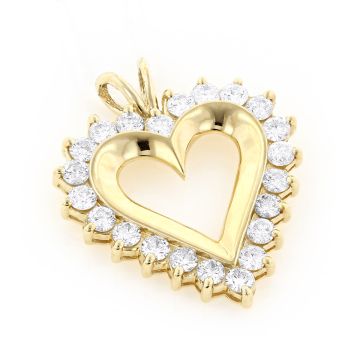 Women's Diamond Heart Pendant | 14K Gold | 2.64ct