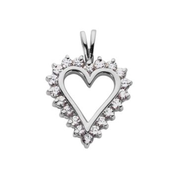 Women's Diamond Heart Pendant | 14K Gold | 4ct