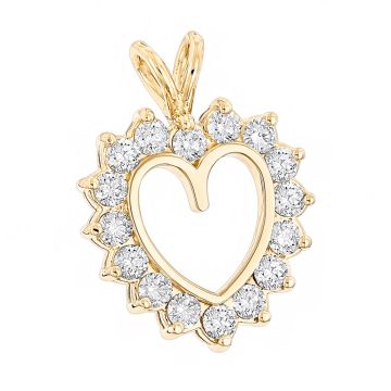 Women's Diamond Heart Pendant | 14K Gold | 2.4ct