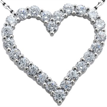 Women's Diamond Heart Pendant | 14K Gold | 6ct