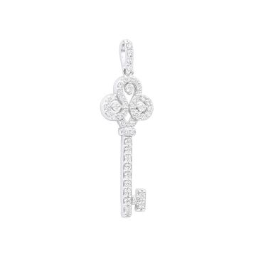 Women's 14K Gold Diamond Key Pendant | SI | 1.57ct