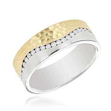 14K Gold Natural or Lab-Grown Diamond Eternity Wedding Ring for Men 0.6ct