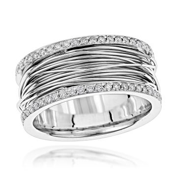 Men's and Women's 14K Gold Diamond Eternity Wedding Ring | Pave Set | 1ct