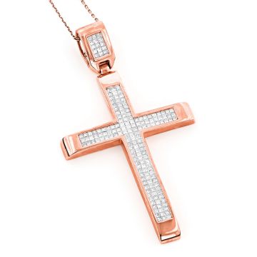 Men's Diamond Cross Pendant | 14K Gold | 3.69ct