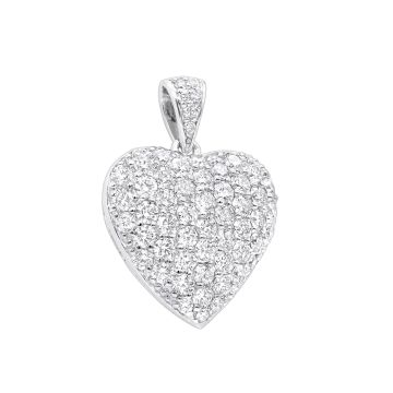 Women's Diamond Heart Pendant | 14K Gold | 4ct