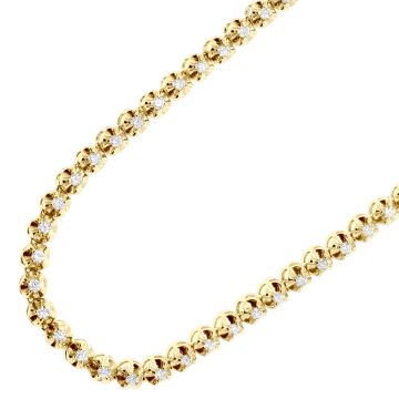 Men's Diamond Tennis Necklace | 14K Gold | 13ct