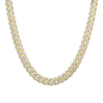 Men's Diamond Cuban Link Chain | Solid 14K Gold | 15ct