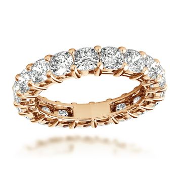 Women's Cushion Diamond Eternity Wedding Ring | 18K Gold | VS | 4.5ct