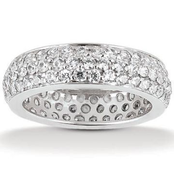 Men's and Women's Diamond Eternity Ring | 18K Gold | VS | 1.58ct