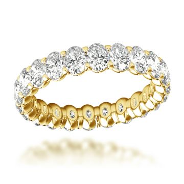 Women's 18K Gold Diamond Anniversary Eternity Wedding Ring | Prong Set | 3ct