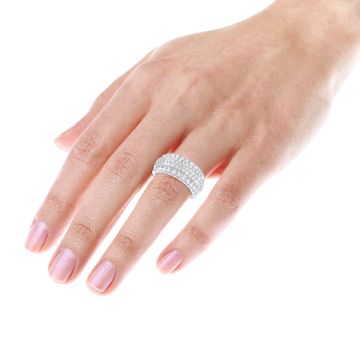 Women's 14K Gold Diamond Cocktail Right Hand Wedding Ring | Pave Set | 2.03ct