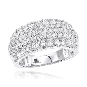 Women's 14K Gold Diamond Cocktail Right Hand Wedding Ring | Pave Set | 2.03ct