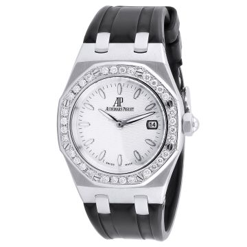 Women's Stainless Steel Diamond Watch | Audemars Piguet Royal Oak 33 mm | Panerai | Silver Tone Dial