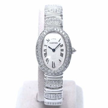 18K Gold Women's Cartier Watch | Baignoire | 22 mm | White Dial