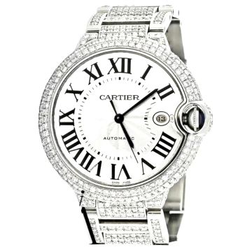 Stainless Steel Men's Cartier Watch | Ballon Bleu | 42 mm | Silver Dial