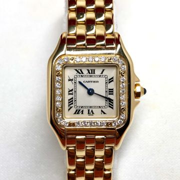 18K Gold Women's Cartier Watch | Panthere | 23 mm | Cream Dial