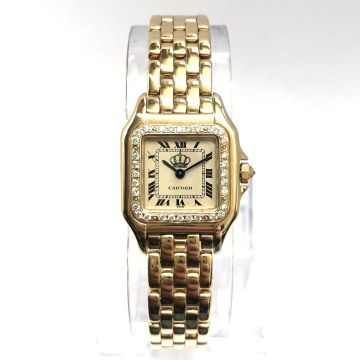 Women's 18K Gold Watch | Cartier Panthere 23 mm | Cream Dial