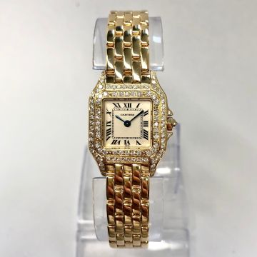 18K Gold Women's Cartier Watch | Panthere | 23 mm | Cream Dial