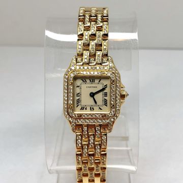 18K Gold Women's Cartier Watch | Panthere | 23 mm | Cream Dial