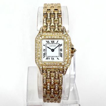 Women's 18K Gold Watch | Cartier Panthere 23 mm | White Dial