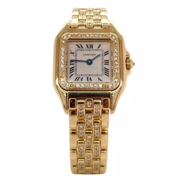 Women's 18K Gold Watch | Cartier Panthere 23 mm | Cream Dial