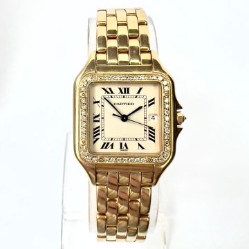 Women's 18K Gold Watch | Cartier Panthere 27 mm | Cream Dial