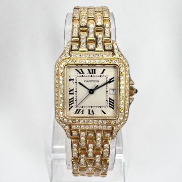 Women's 18K Gold Watch | Cartier Panthere 27 mm | Cream Dial