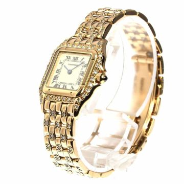 Women's 18K Gold Watch | Cartier Panthere 23 mm | Cream Dial