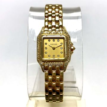 Women's 18K Gold Watch | Cartier Panthere 23 mm | Gold Dial