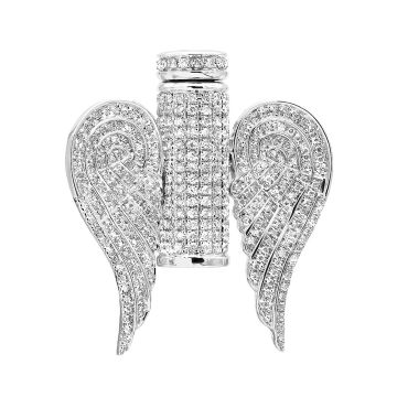 Men's and Women's 14K Gold Diamond Angel Pendant | 1.5ct