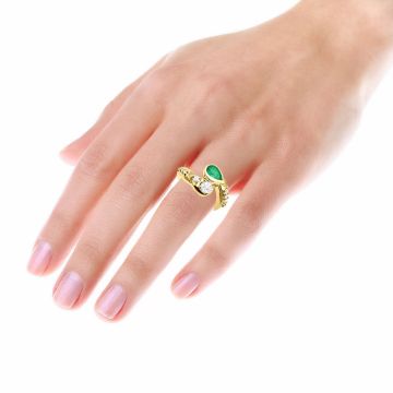 Women's 14K Gold Aquamarine Emerald Bezel Cocktail Ring 1.6ct