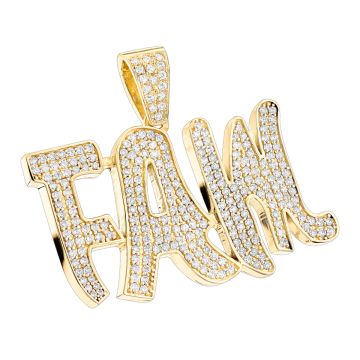 Men's 10K Gold Diamond Initial Pendant | SI | 3.5ct